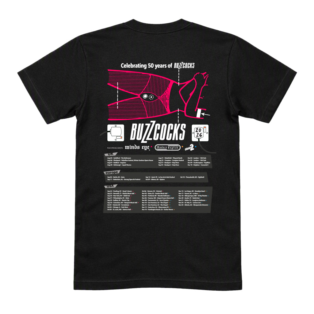 White Logo Tour T-Shirt Black